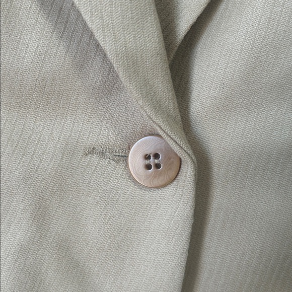 Les Ailes De La Mode Beige Wool Blazer size medium Y2K - Picture 3 of 5